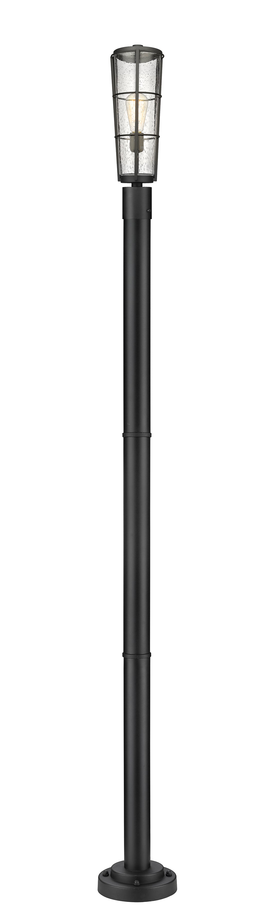 Z-Lite Helix 591PHB-567P-BK 1 Light Outdoor Post Mounted Fixture