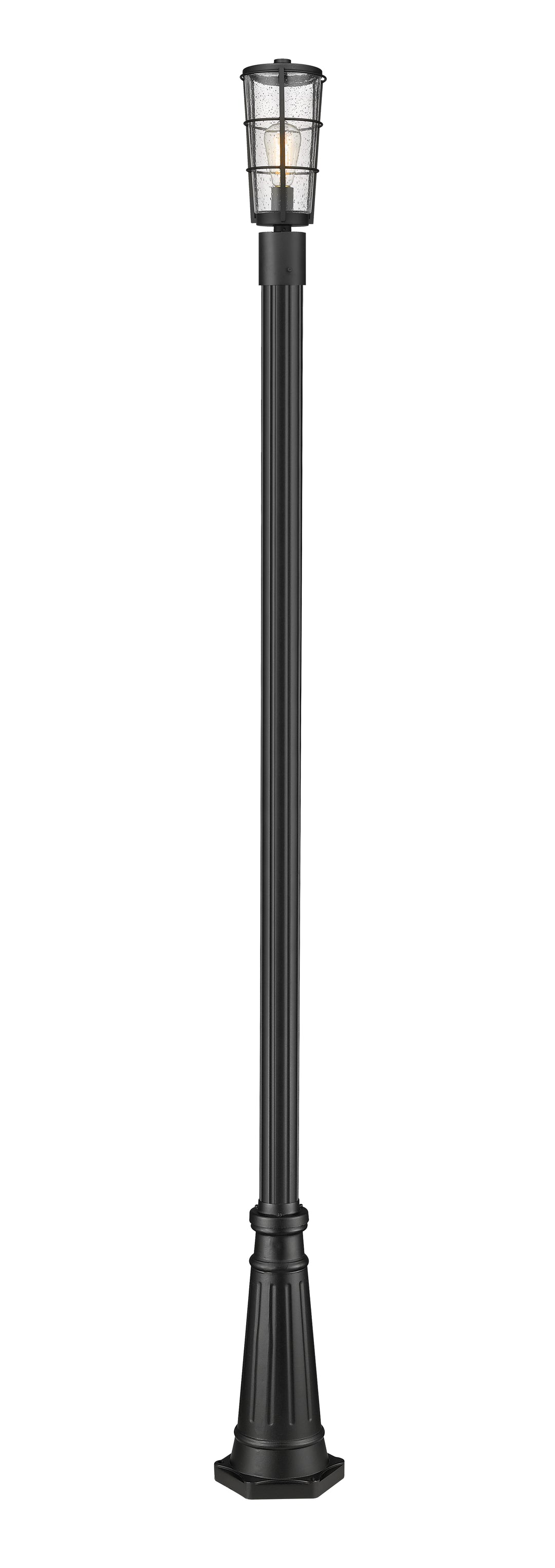 Z-Lite Helix 591PHM-519P-BK 1 Light Outdoor Post Mounted Fixture
