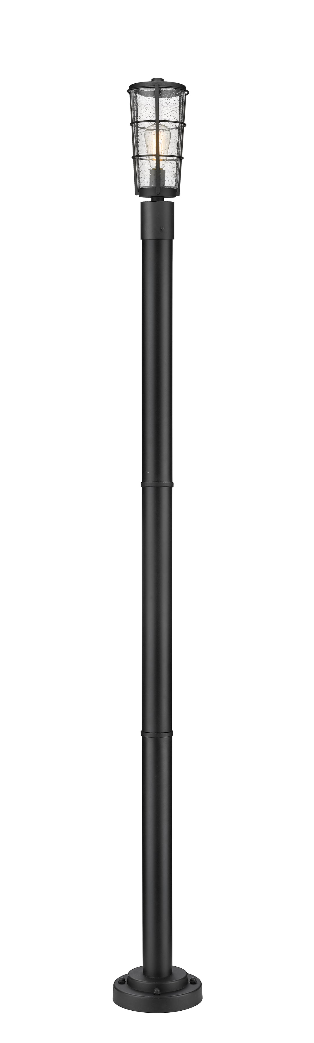 Z-Lite Helix 591PHM-567P-BK 1 Light Outdoor Post Mounted Fixture