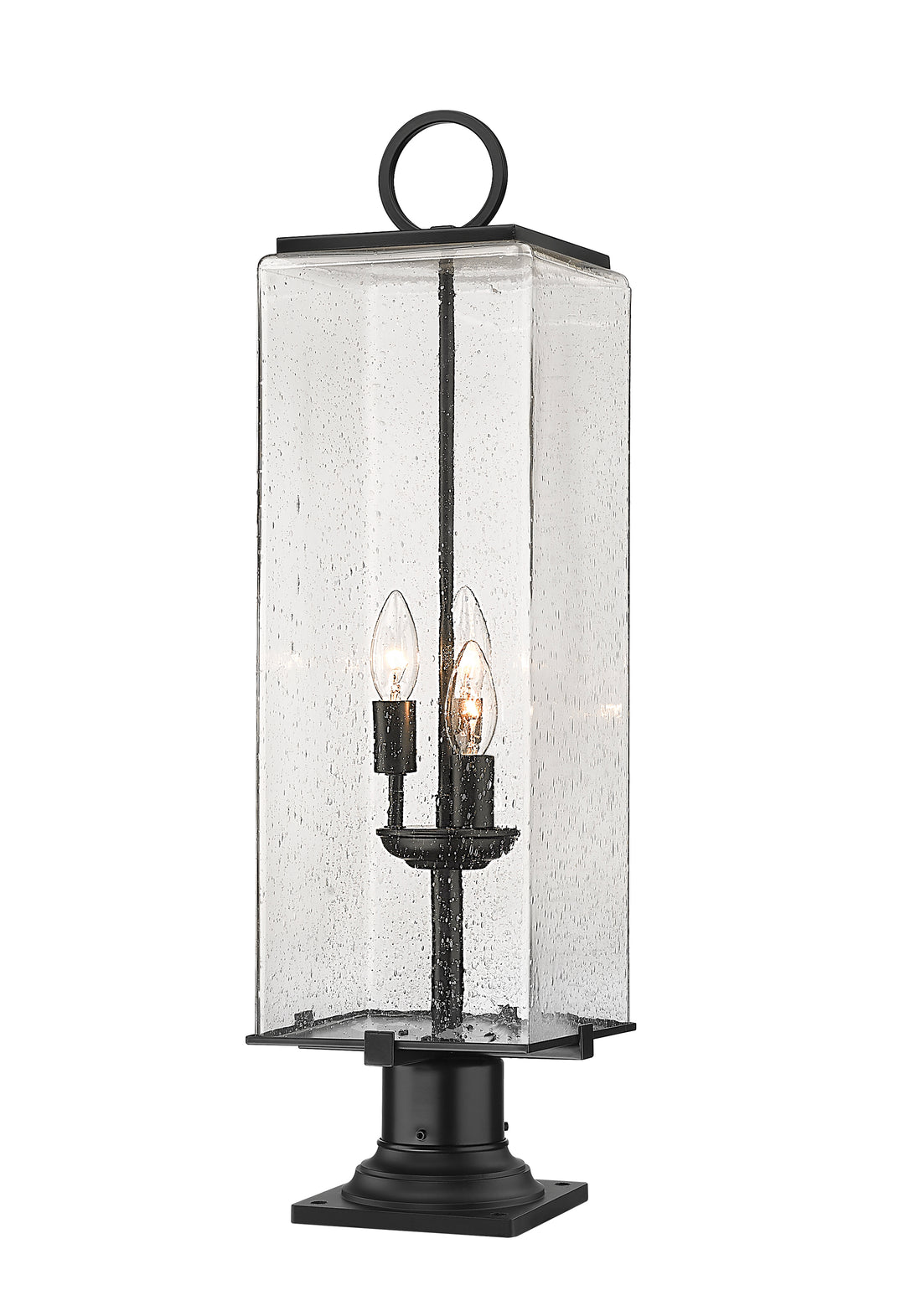 Z-Lite Sana 592PHBR-533PM-BK 3 Light Outdoor Pier Mounted Fixture in Black