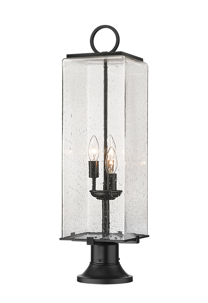 Z-Lite Sana 592PHBR-553PM-BK 3 Light Outdoor Pier Mounted Fixture in Black