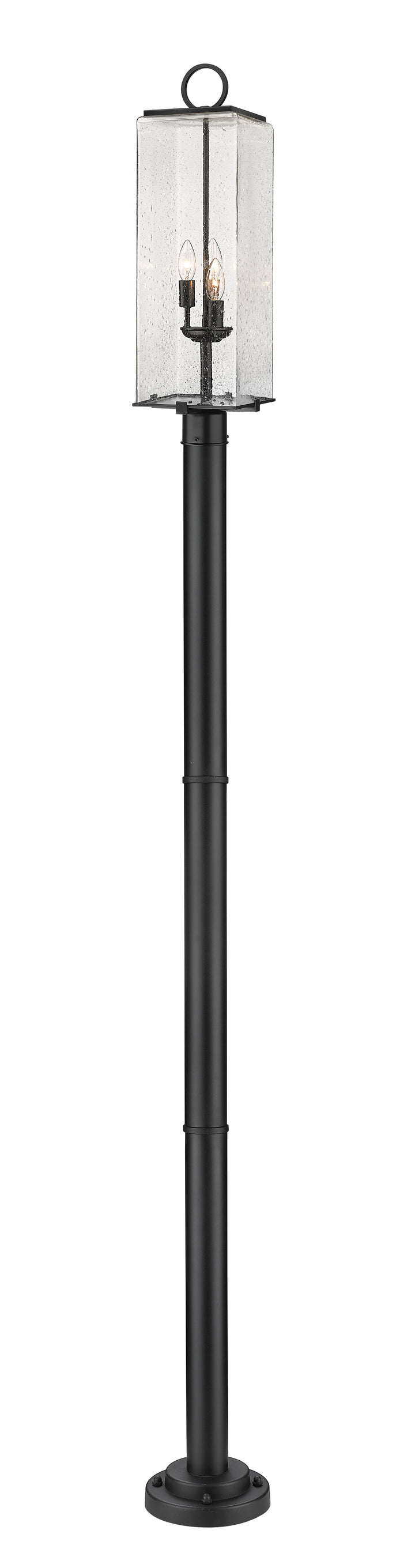 Z-Lite Sana 592PHBR-567P-BK 3 Light Outdoor Post Mounted Fixture in Black