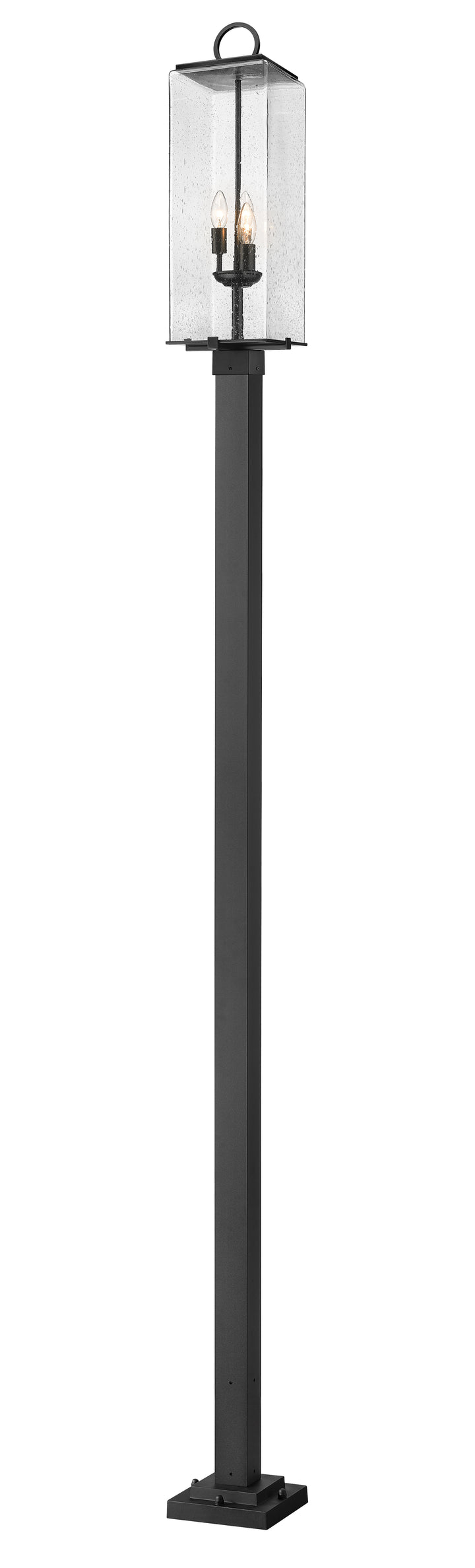 Z-Lite Sana 592PHBS-536P-BK 3 Light Outdoor Post Mounted Fixture in Black
