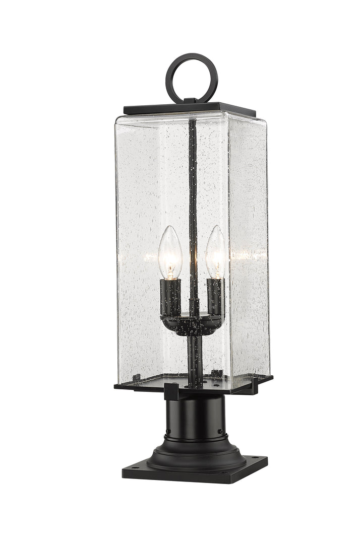 Z-Lite Sana 592PHMR-533PM-BK 2 Light Outdoor Pier Mounted Fixture in Black
