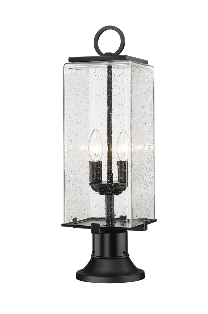 Z-Lite Sana 592PHMR-553PM-BK 2 Light Outdoor Pier Mounted Fixture in Black