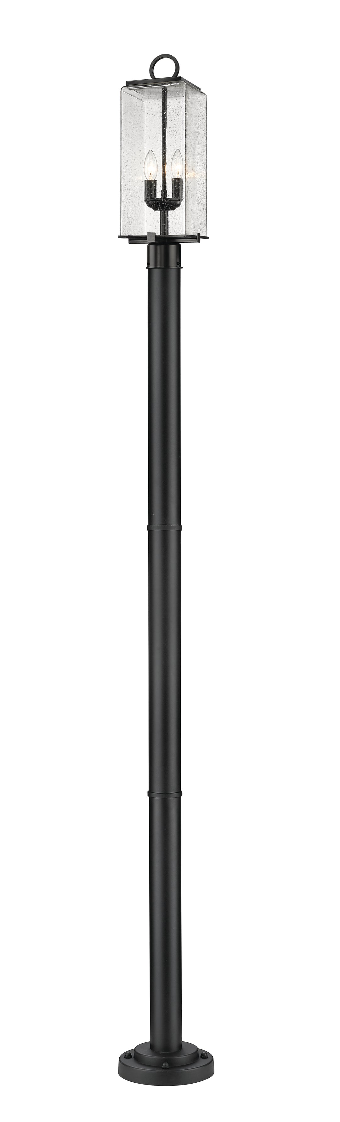 Z-Lite Sana 592PHMR-567P-BK 2 Light Outdoor Post Mounted Fixture in Black