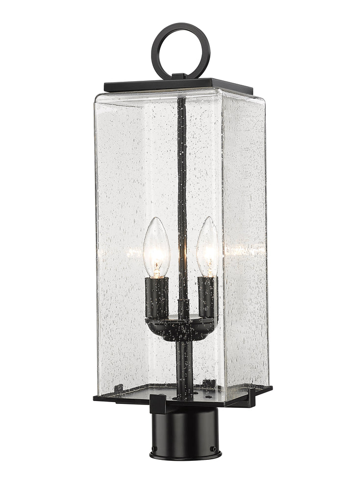 Z-Lite Sana 592PHMR-BK 2 Light Outdoor Post Mount Fixture in Black