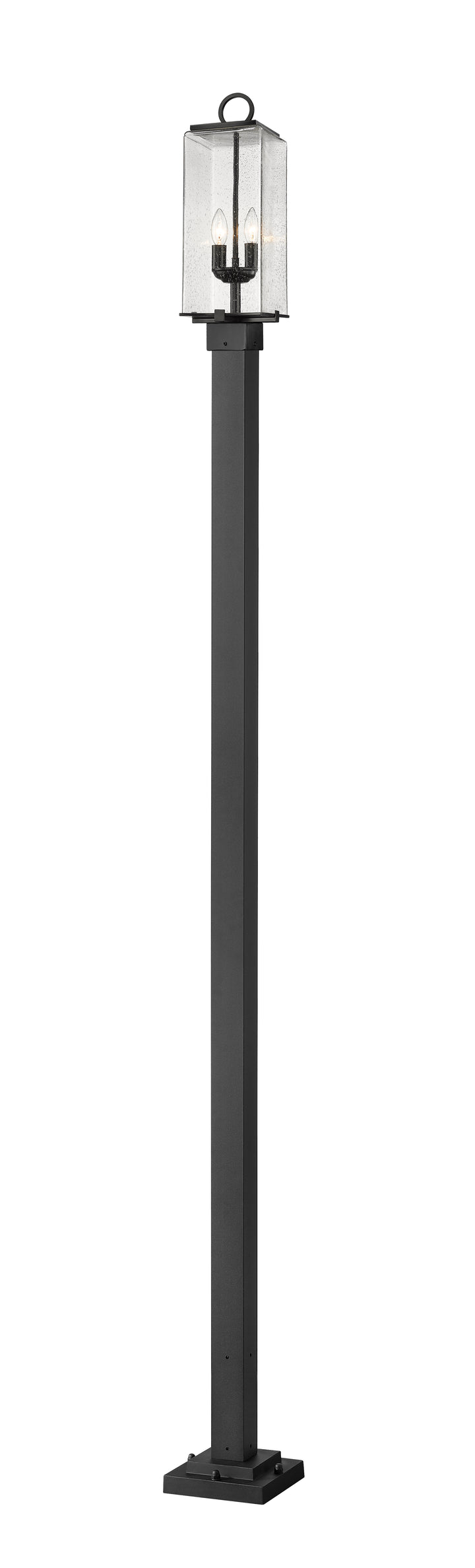 Z-Lite Sana 592PHMS-536P-BK 2 Light Outdoor Post Mounted Fixture in Black