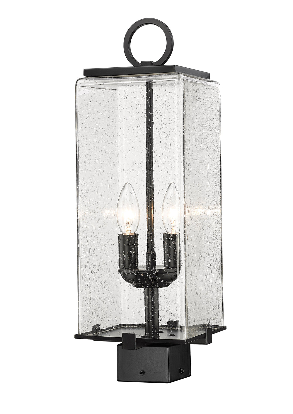 Z-Lite Sana 592PHMS-BK 2 Light Outdoor Post Mount Fixture in Black