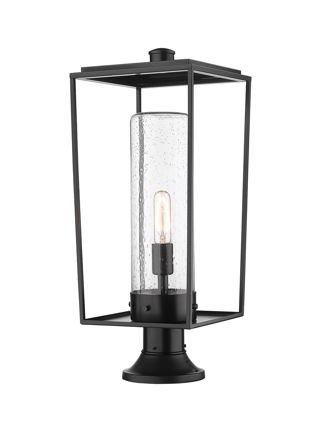 Z-Lite Sheridan 594PHBR-553PM-BK 1 Light Outdoor Pier Mounted Fixture