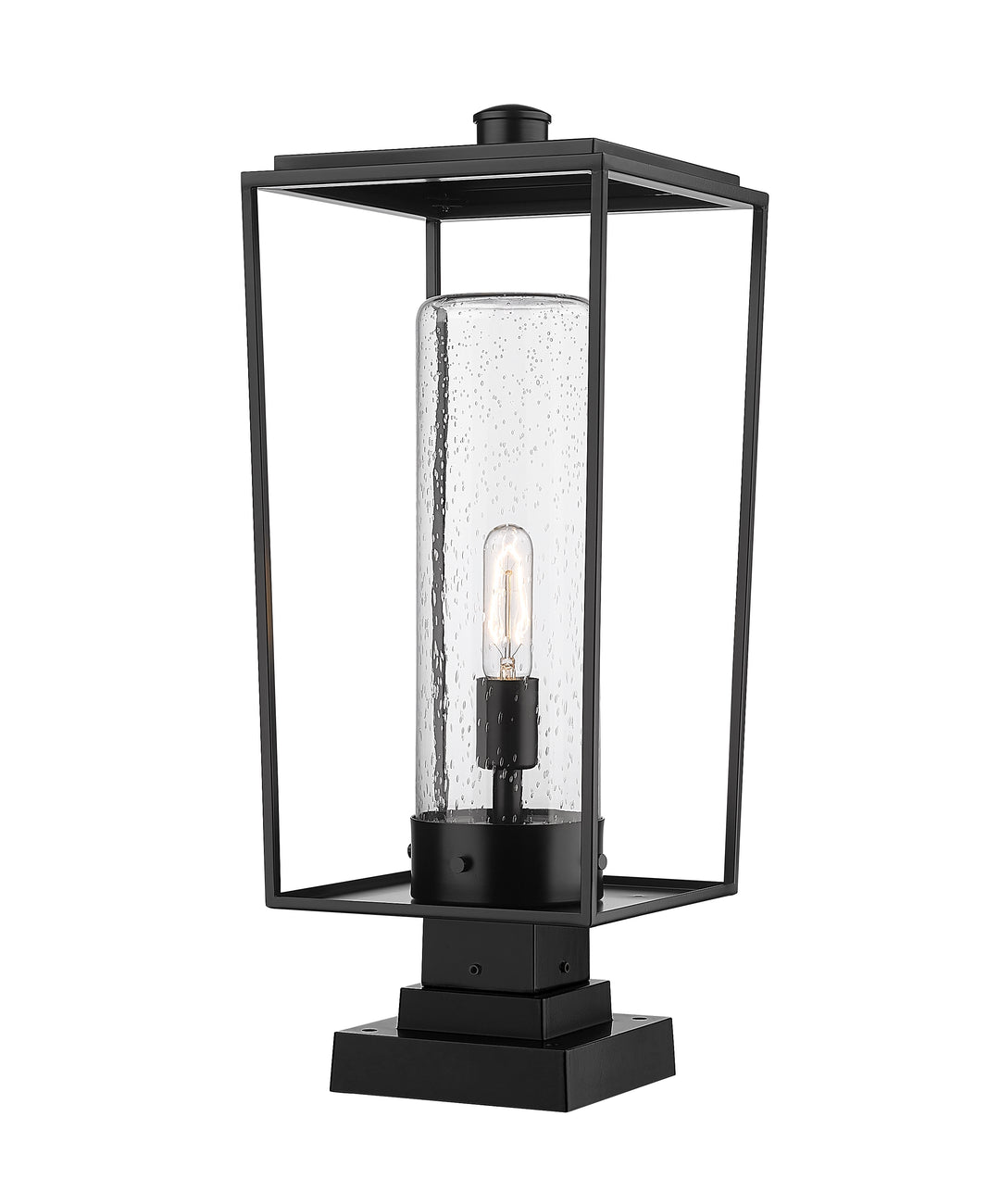 Z-Lite Sheridan 594PHBS-SQPM-BK 1 Light Outdoor Pier Mounted Fixture