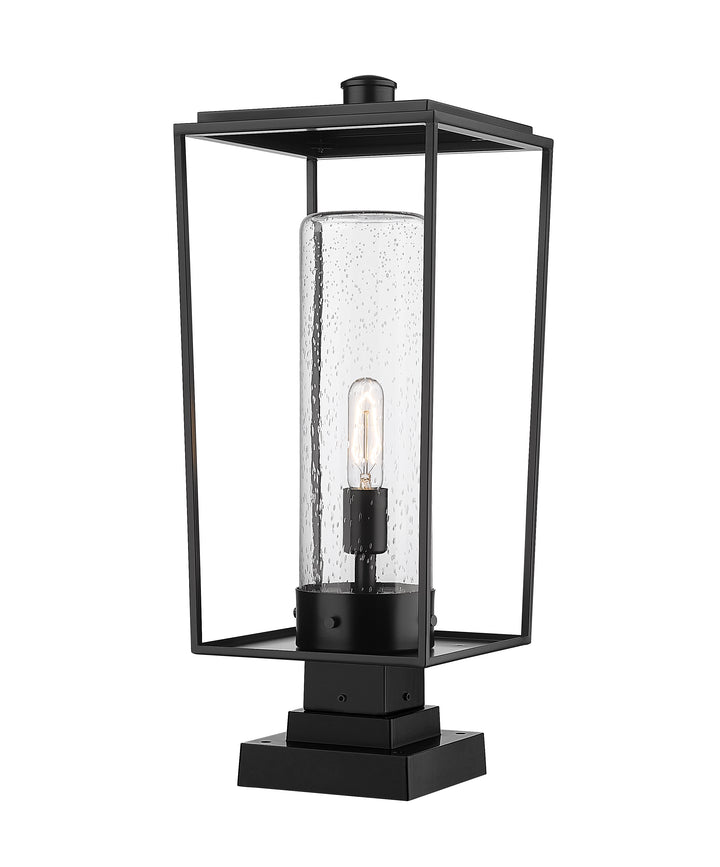 Z-Lite Sheridan 594PHBS-SQPM-BK 1 Light Outdoor Pier Mounted Fixture