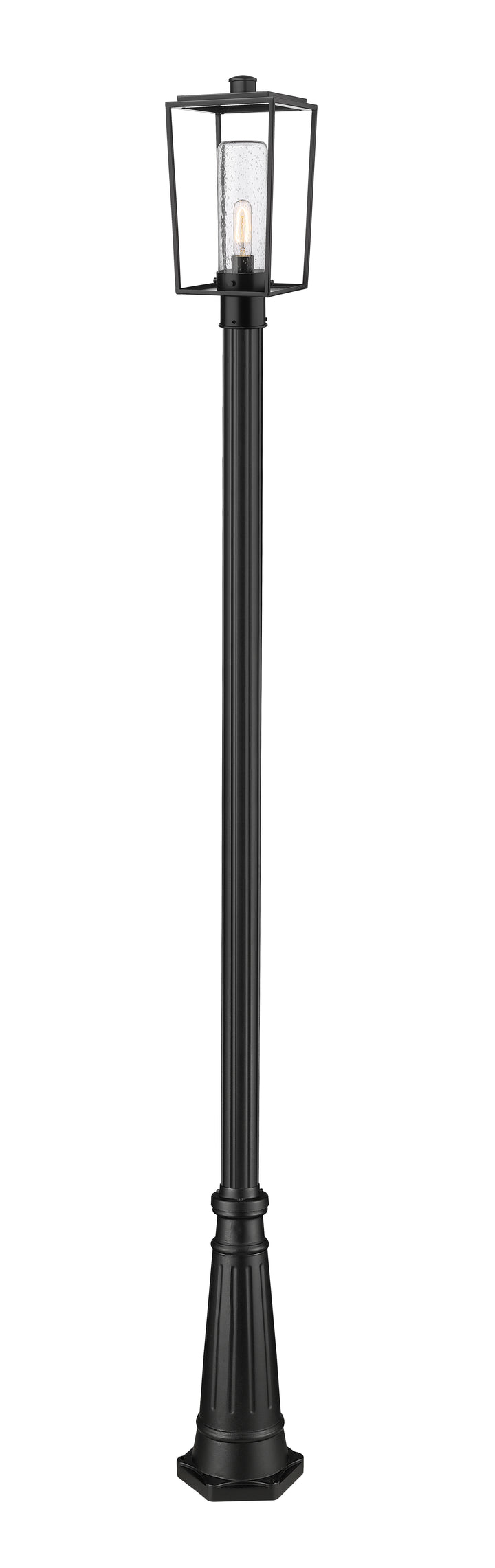Z-Lite Sheridan 594PHMR-519P-BK 1 Light Outdoor Post Mounted Fixture