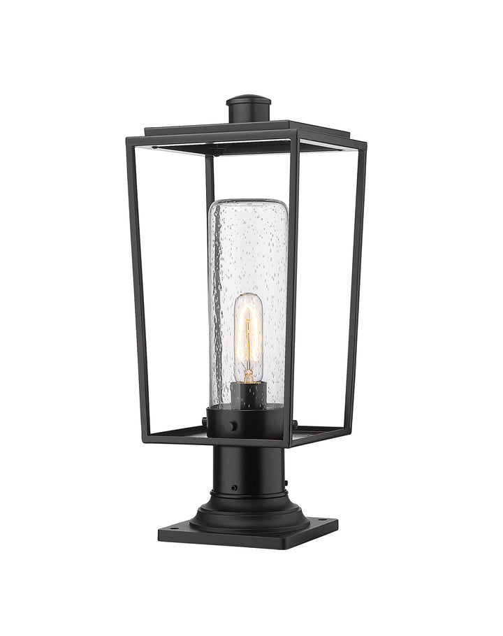 Z-Lite Sheridan 594PHMR-533PM-BK 1 Light Outdoor Pier Mounted Fixture