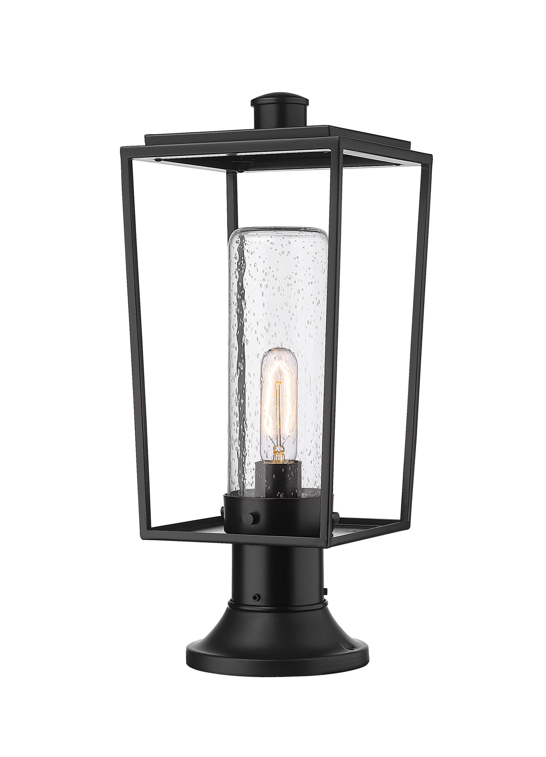 Z-Lite Sheridan 594PHMR-553PM-BK 1 Light Outdoor Pier Mounted Fixture