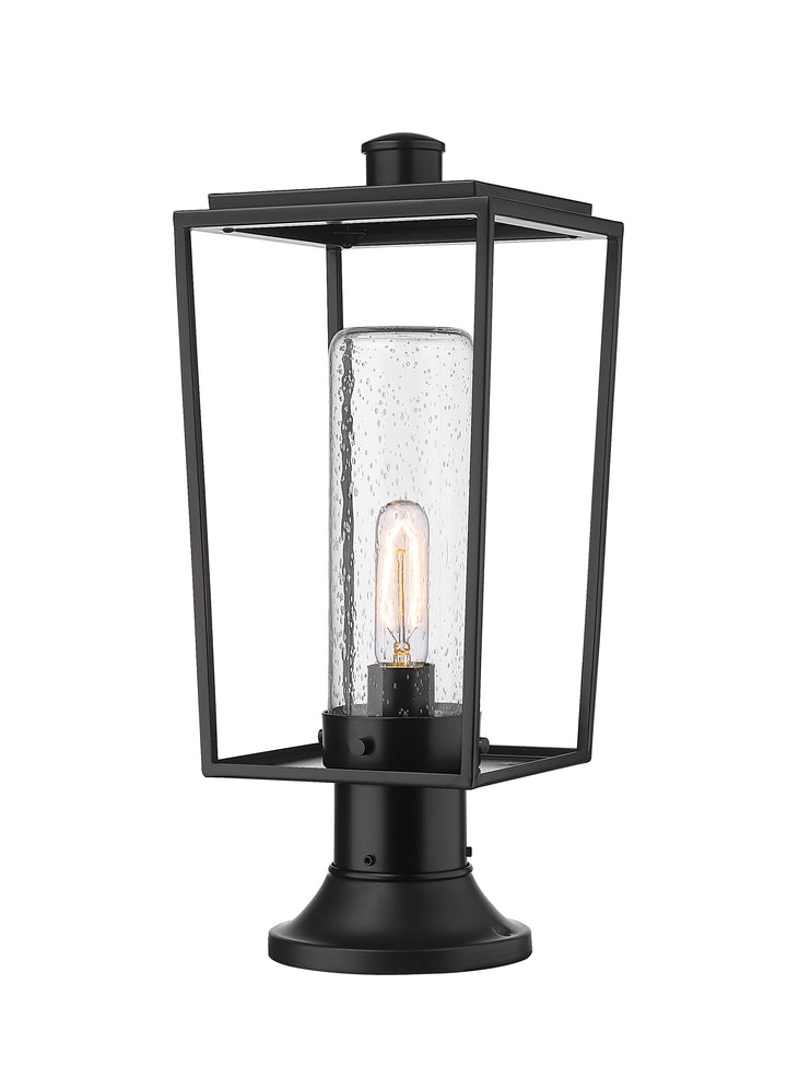 Z-Lite Sheridan 594PHMR-553PM-BK 1 Light Outdoor Pier Mounted Fixture