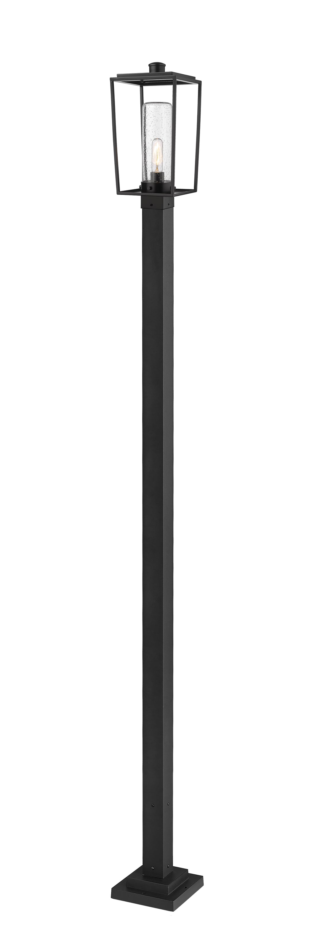 Z-Lite Sheridan 594PHMS-536P-BK 1 Light Outdoor Post Mounted Fixture