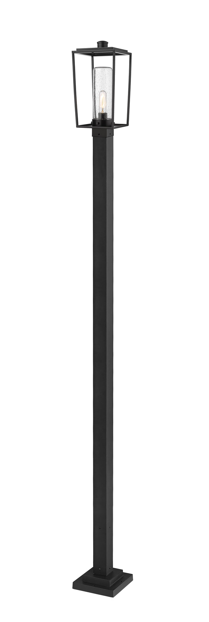 Z-Lite Sheridan 594PHMS-536P-BK 1 Light Outdoor Post Mounted Fixture