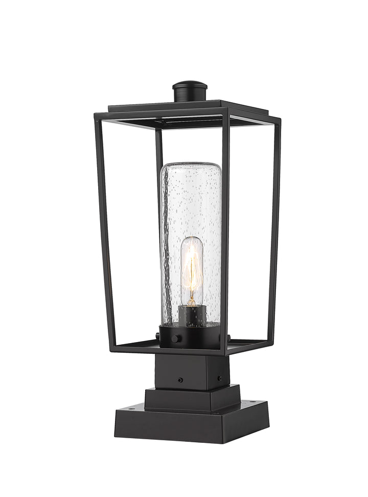 Z-Lite Sheridan 594PHMS-SQPM-BK 1 Light Outdoor Pier Mounted Fixture