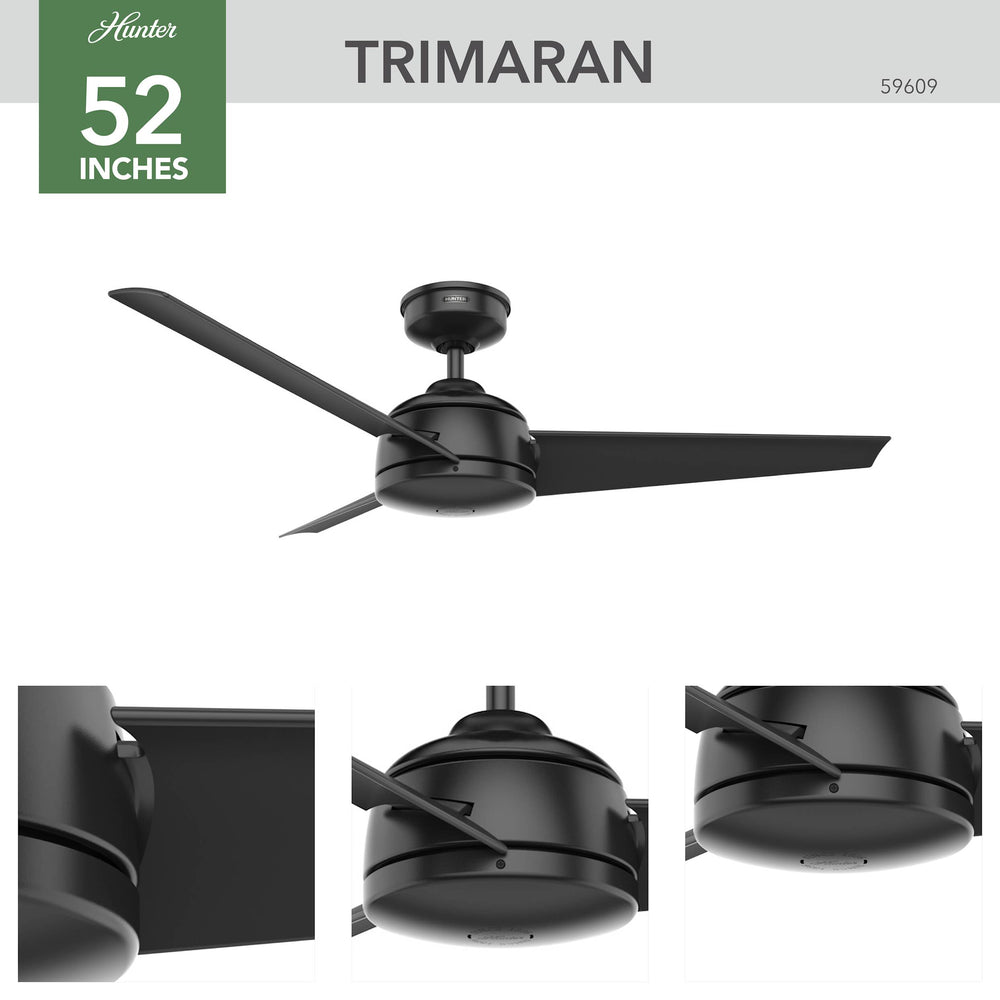 Hunter Trimaran Outdoor 52 inch | Matte Black 59609