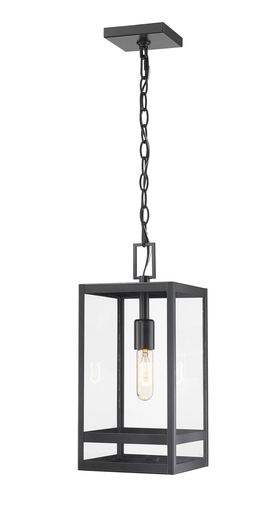 Z-Lite Nuri 596CHM-BK 1 Light Outdoor Chain Mount Ceiling Fixture