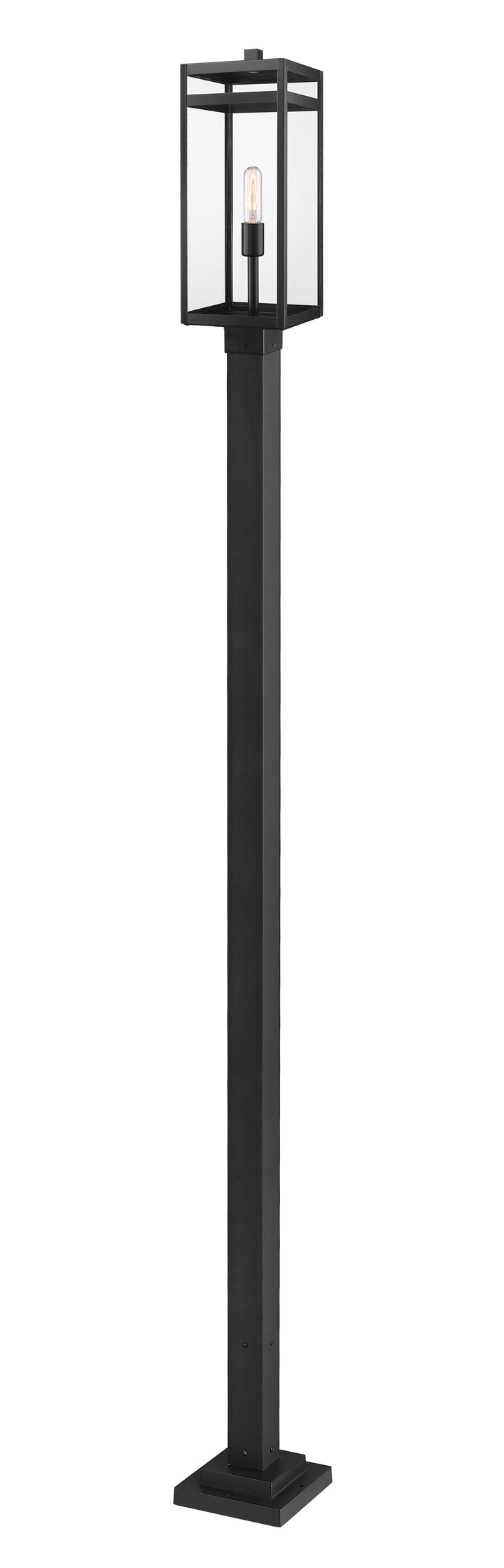 Z-Lite Nuri 596PHBS-536P-BK 1 Light Outdoor Post Mounted Fixture