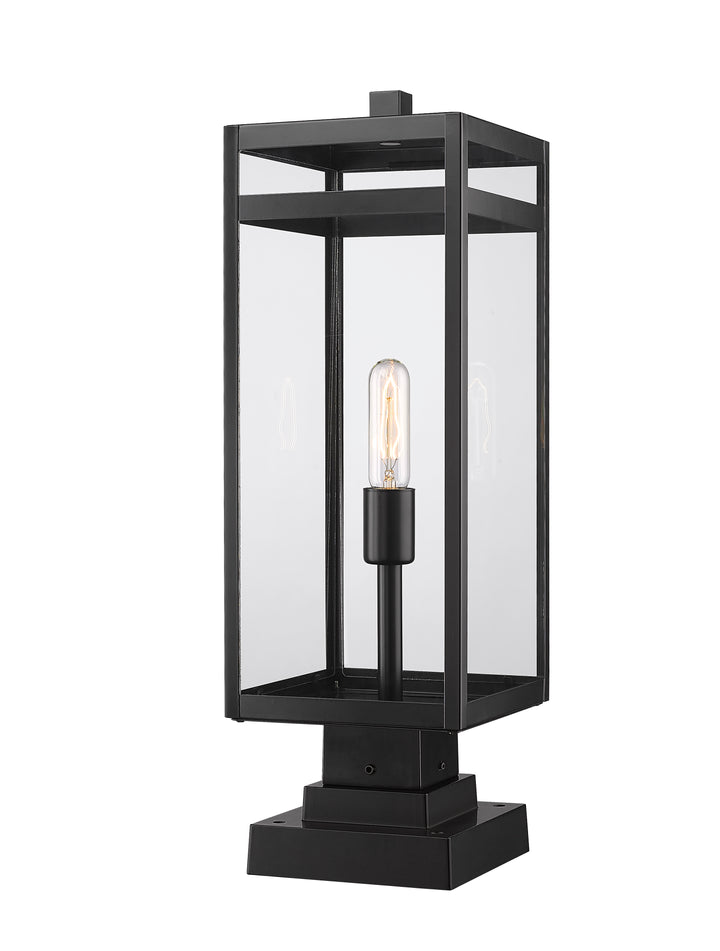 Z-Lite Nuri 596PHBS-SQPM-BK 1 Light Outdoor Pier Mounted Fixture