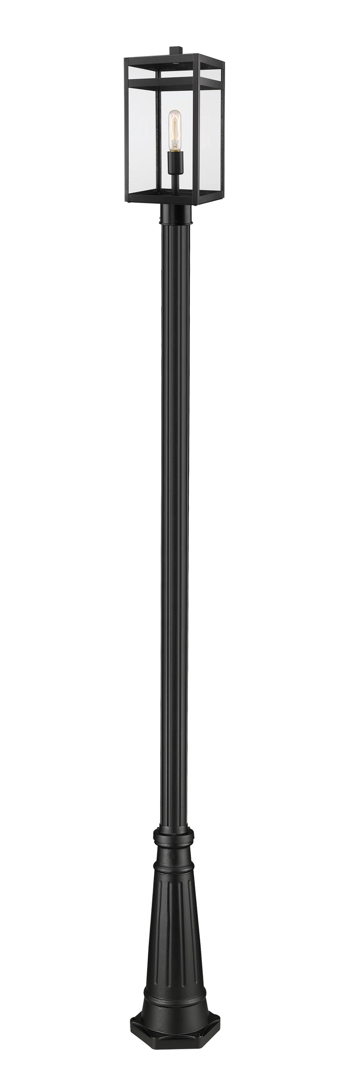 Z-Lite Nuri 596PHMR-519P-BK 1 Light Outdoor Post Mounted Fixture