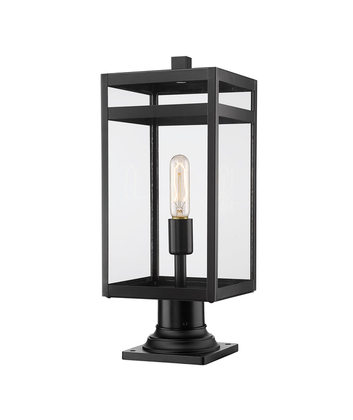 Z-Lite Nuri 596PHMR-533PM-BK 1 Light Outdoor Pier Mounted Fixture
