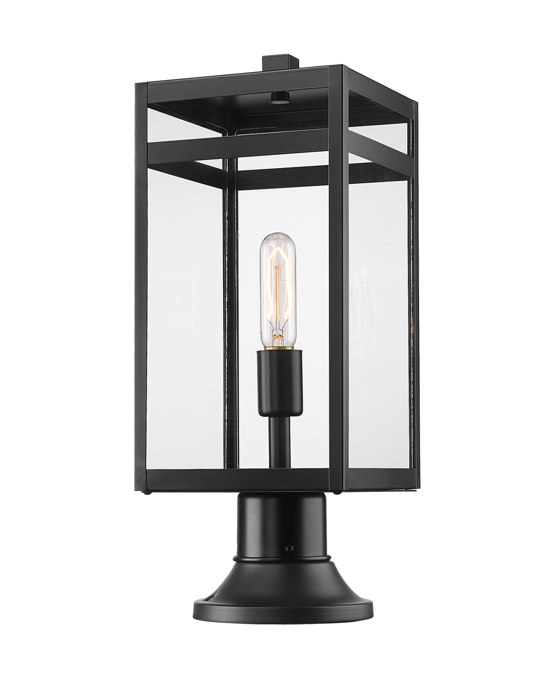 Z-Lite Nuri 596PHMR-553PM-BK 1 Light Outdoor Pier Mounted Fixture