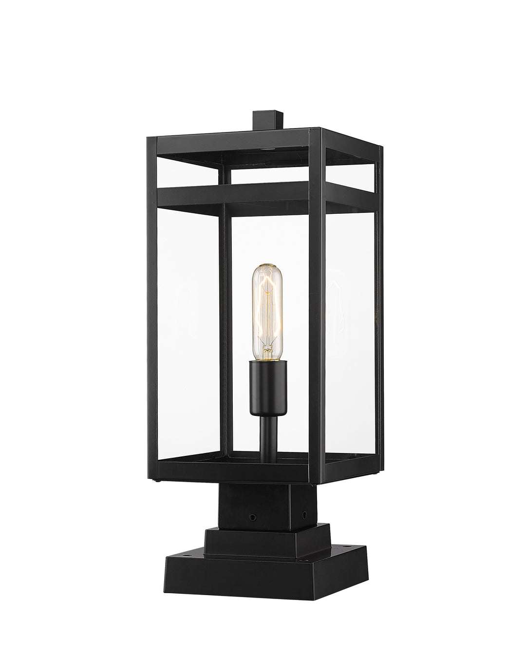 Z-Lite Nuri 596PHMS-SQPM-BK 1 Light Outdoor Pier Mounted Fixture