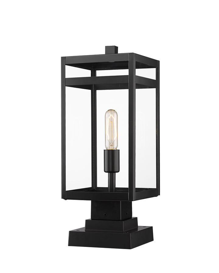 Z-Lite Nuri 596PHMS-SQPM-BK 1 Light Outdoor Pier Mounted Fixture