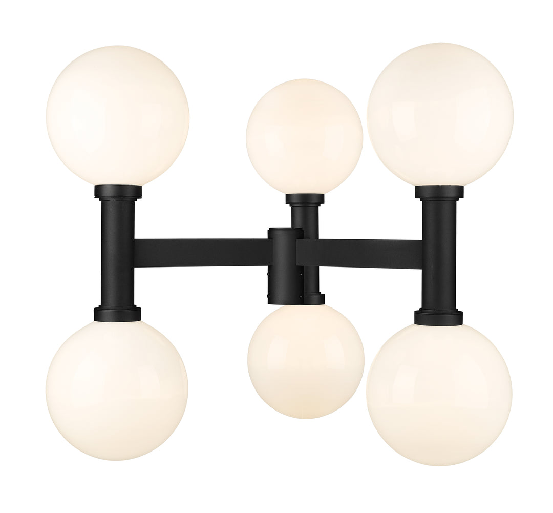Z-Lite Laurent 597BP6-BK 6 Light Outdoor Post Mount Fixture