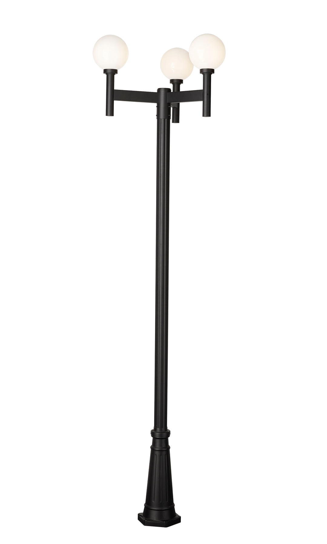 Z-Lite Laurent 597MP3-519P-BK 3 Light Outdoor Post Mounted Fixture