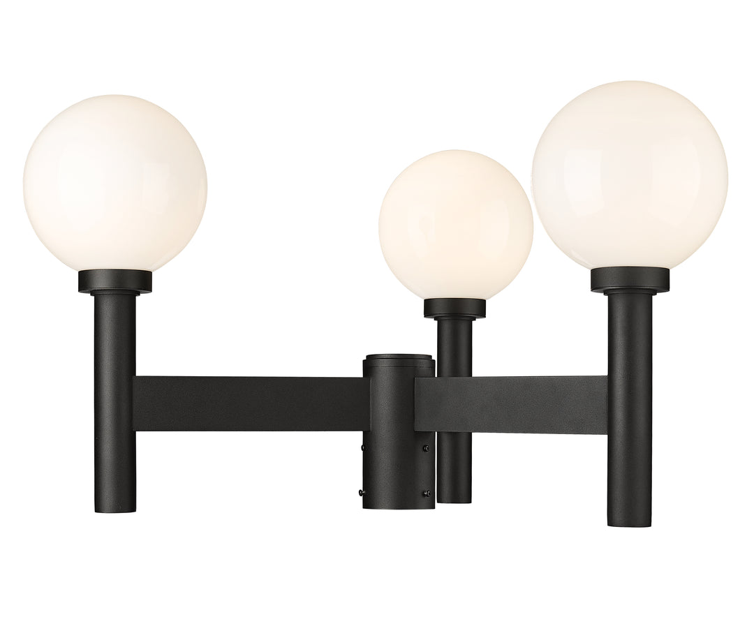 Z-Lite Laurent 597MP3-BK 3 Light Outdoor Post Mount Fixture
