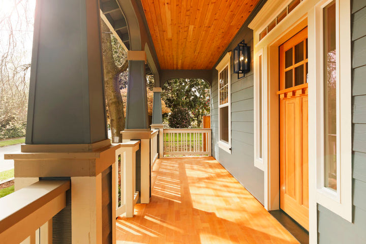 Z-Lite Lucian Outdoor Wall Light installed on a home exterior