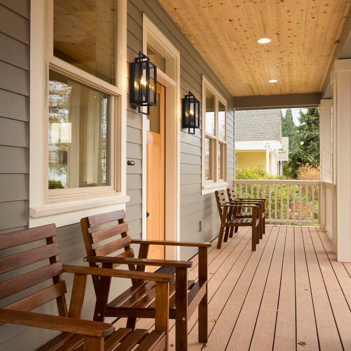 Z-Lite Lucian Outdoor Wall Light installed on a home exterior