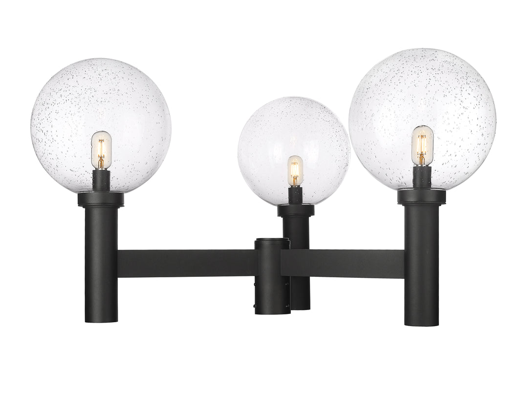 Z-Lite Laurent 599BP3-BK 3 Light Outdoor Post Mount Fixture