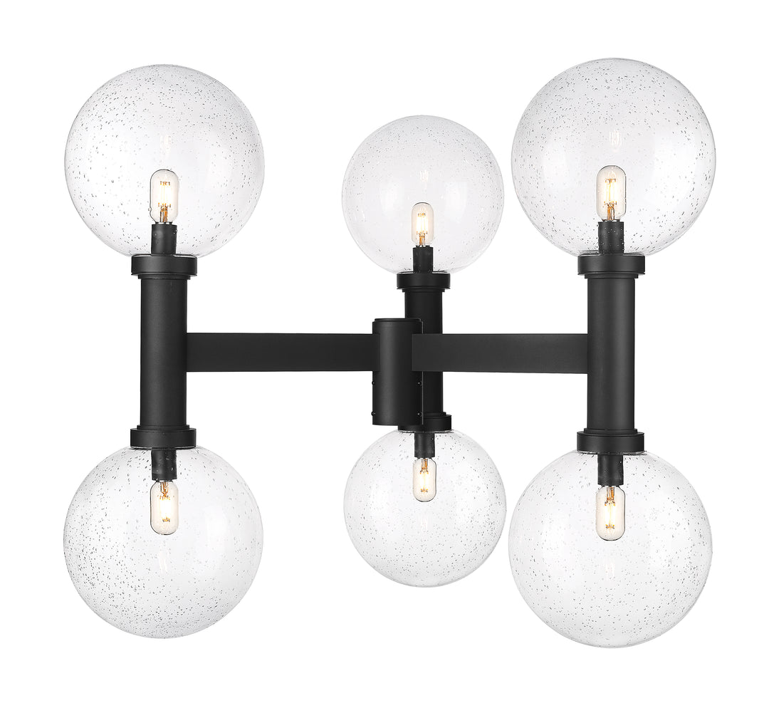 Z-Lite Laurent 599BP6-BK 6 Light Outdoor Post Mount Fixture
