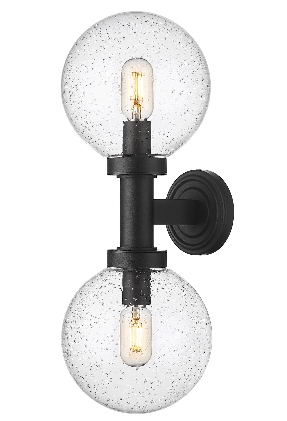 Z-Lite Laurent 599M2-BK 2 Light Outdoor Wall Light