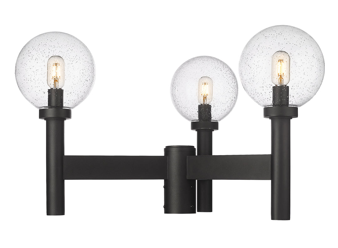 Z-Lite Laurent 599MP3-BK 3 Light Outdoor Post Mount Fixture