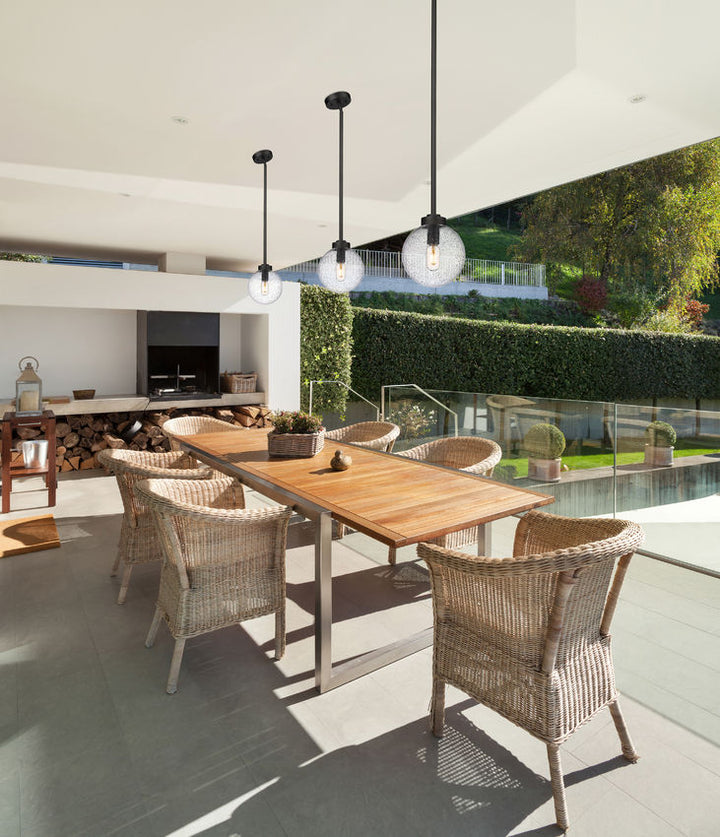 Z-Lite Laurent Outdoor Hanging Light installed on a home exterior