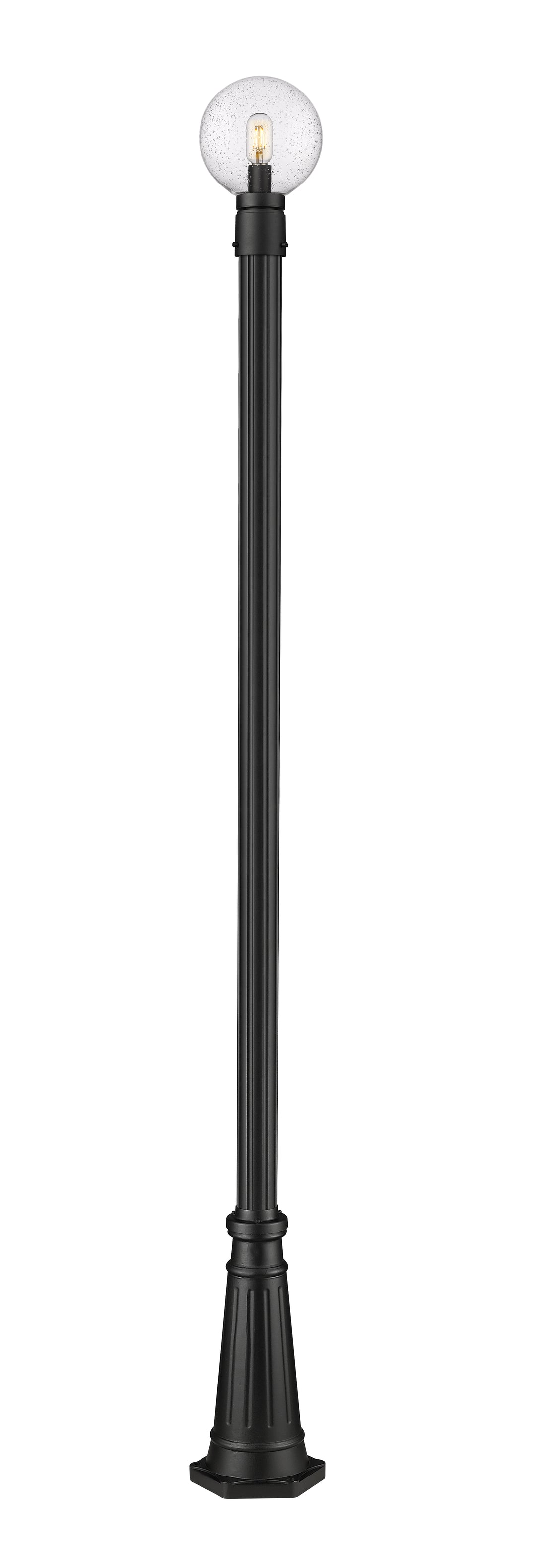Z-Lite Laurent 599PHM-519P-BK 1 Light Outdoor Post Mounted Fixture