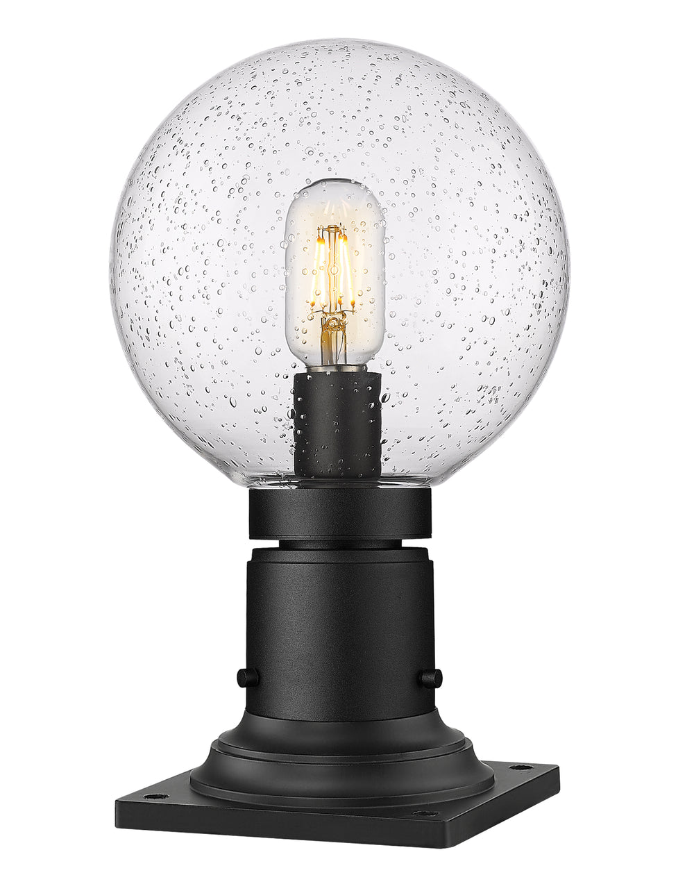 Z-Lite Laurent 599PHM-533PM-BK 1 Light Outdoor Pier Mounted Fixture