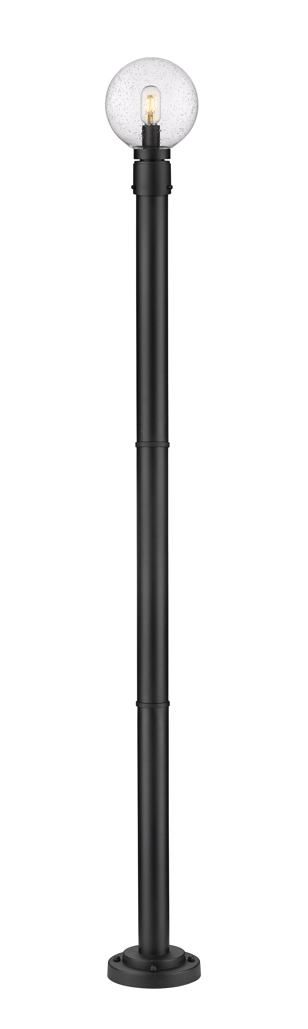 Z-Lite Laurent 599PHM-567P-BK 1 Light Outdoor Post Mounted Fixture