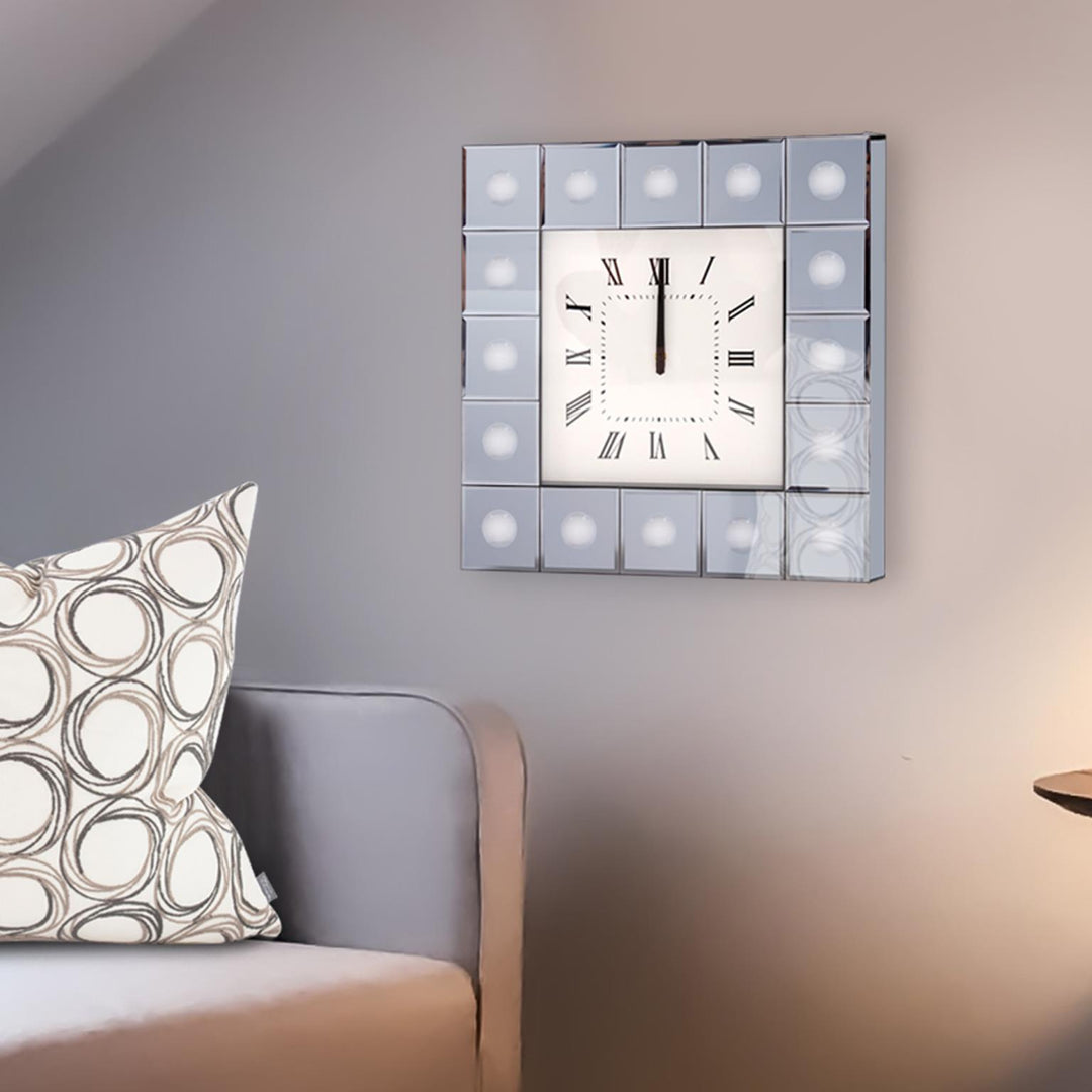 Howard Elliott Grigio Mirrored Wall Clock