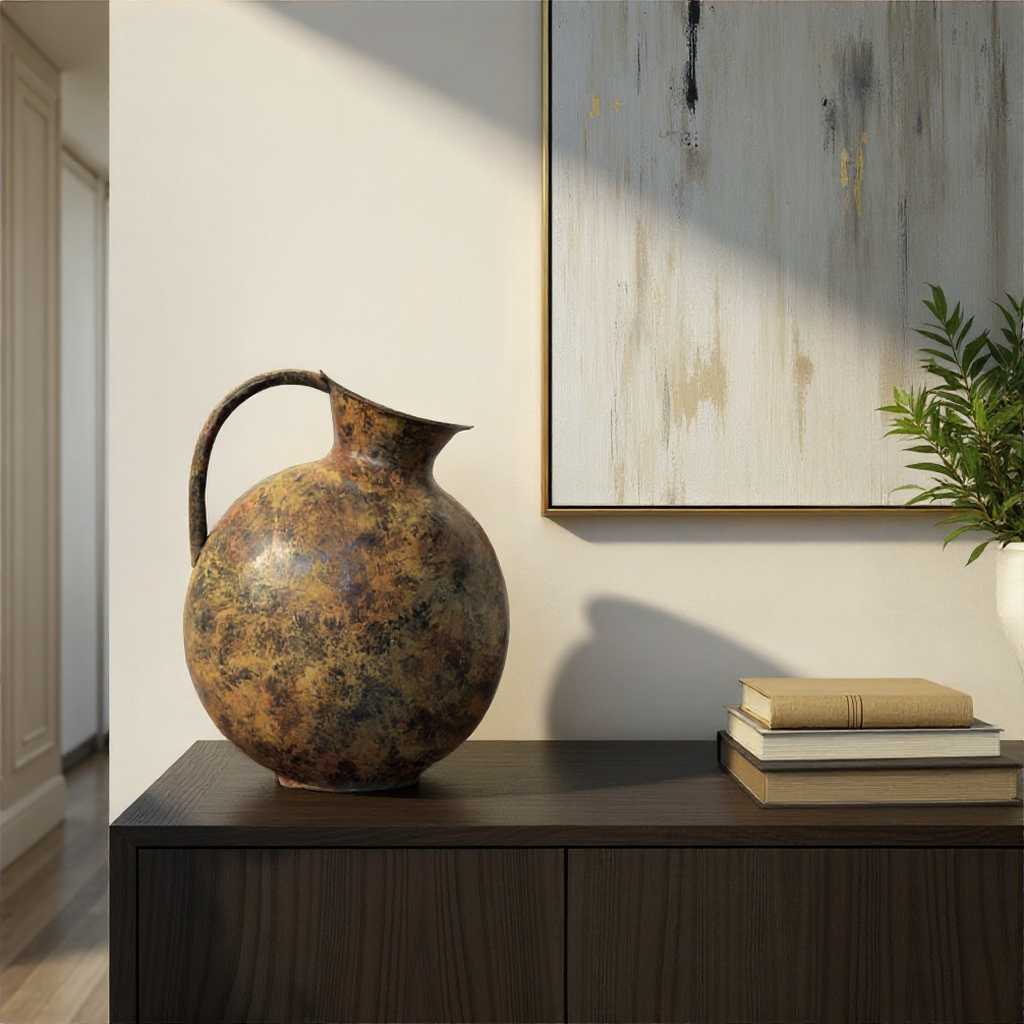 Howard Elliott Strata Vase with Handle