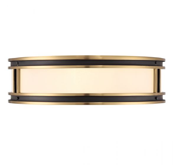 Savoy House Alberti Flush Mount Ceiling Flush Mounts Savoy House Matte Black with Warm Brass 4 