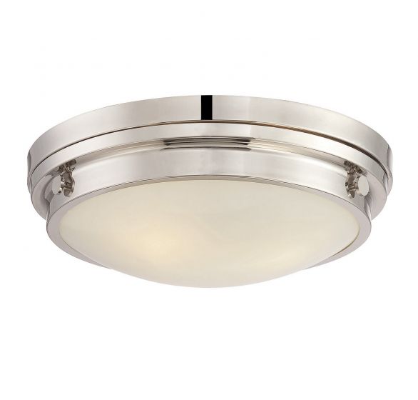 Essentials Lucerne Flush Mount Ceiling Flush Mounts Savoy House Polished Nickel 3 