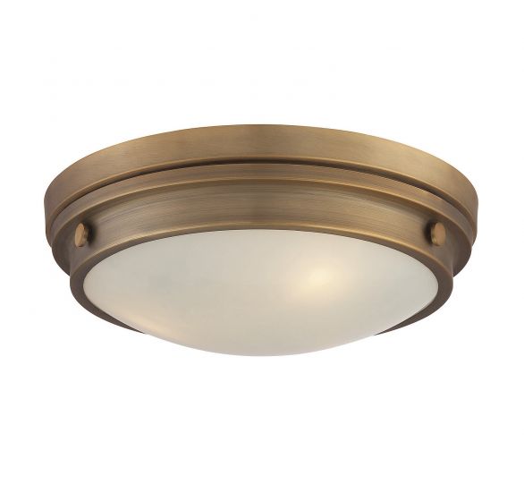 Essentials Lucerne Flush Mount Ceiling Flush Mounts Savoy House Warm Brass 3 